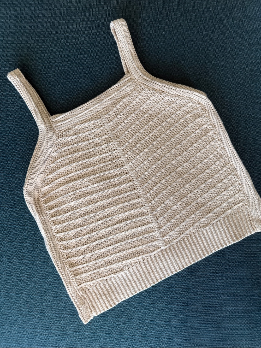 Joie Cream Ribbed Knit Cropped Tank